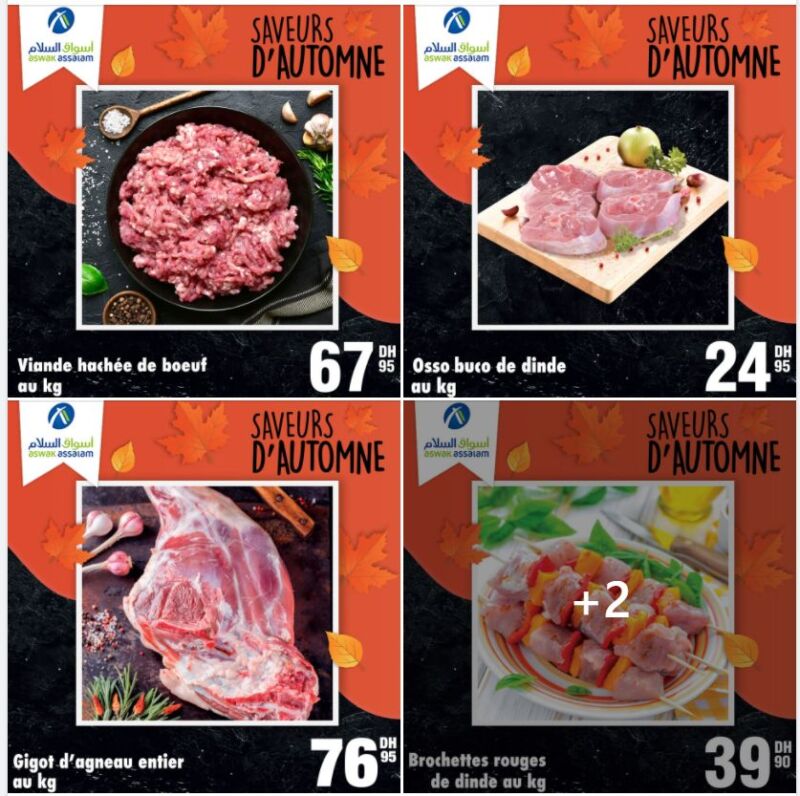 Offres Saveur d'automne chez Aswak Assalam Frées & Viandes