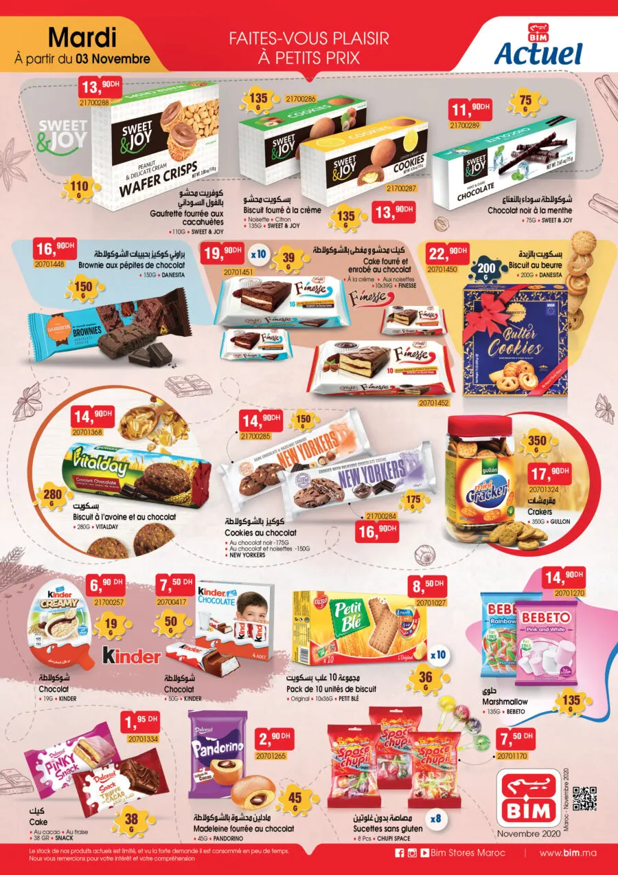 Catalogue Bim Maroc Spéciale Confiserie du Mardi 3 Novembre 2020