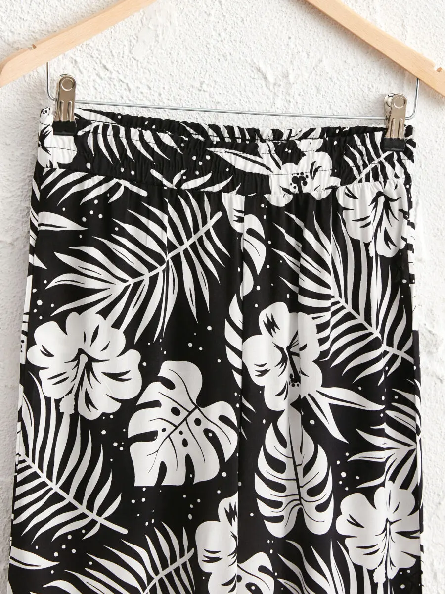 Soldes LC Waikiki Maroc Pantalon palazzo à motifs femme 89Dhs au lieu de 149Dhs