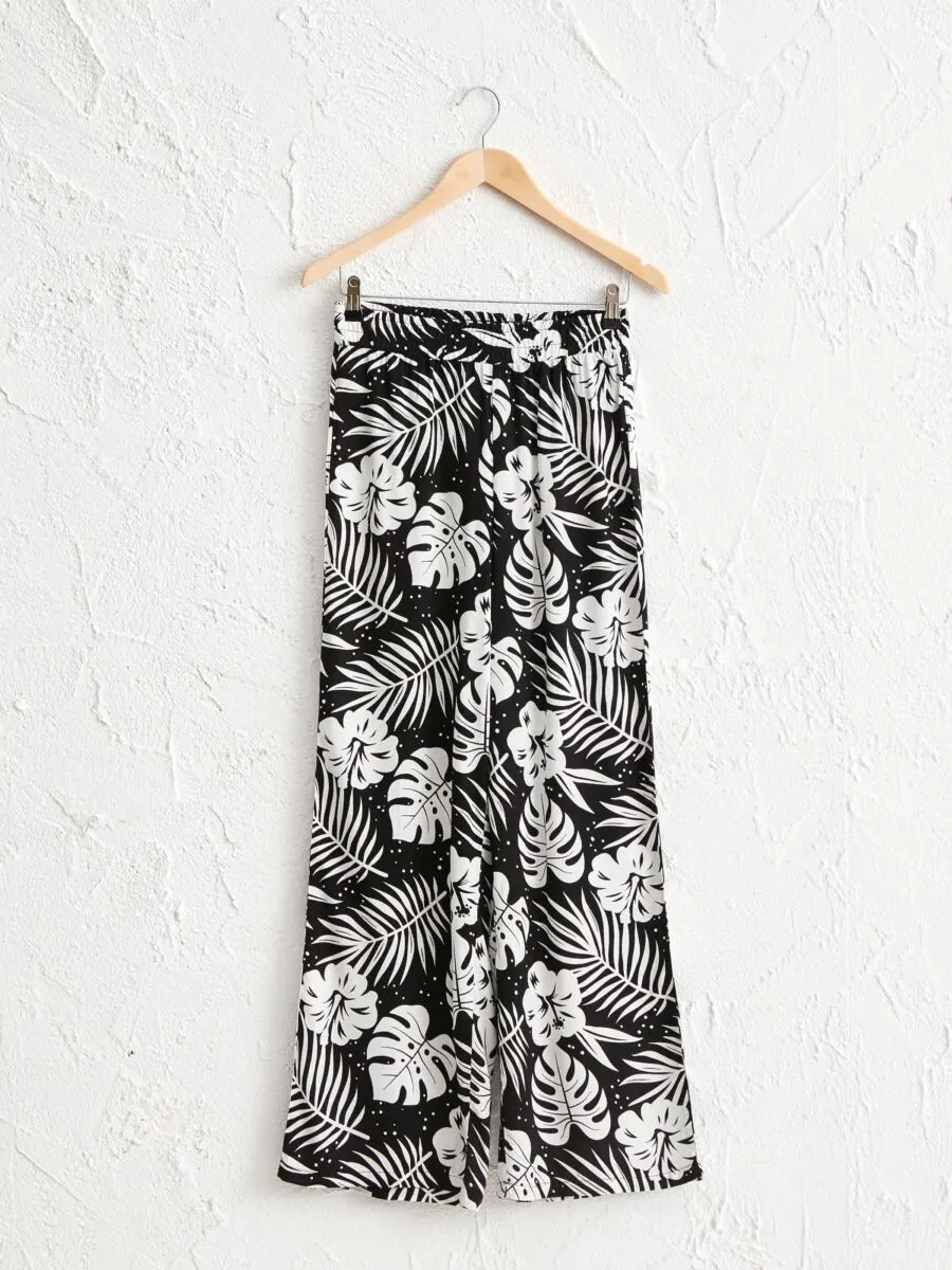 Soldes LC Waikiki Maroc Pantalon palazzo à motifs femme 89Dhs au lieu de 149Dhs