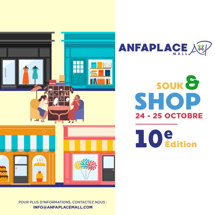 Souk and Shop chez Anfaplace MALL le 24 et 25 Octobre 2020