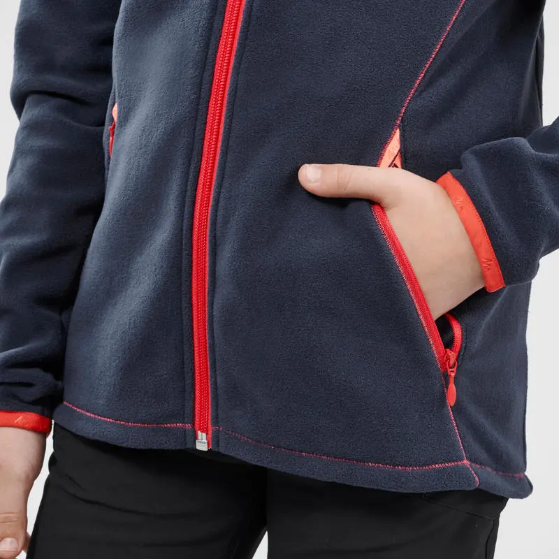 Promo Decathlon Maroc Veste Polaire Randonnée Enfant MH150 Bleu Marine 7-15 Ans QUECHUA 119Dhs au lieu de 139Dhs