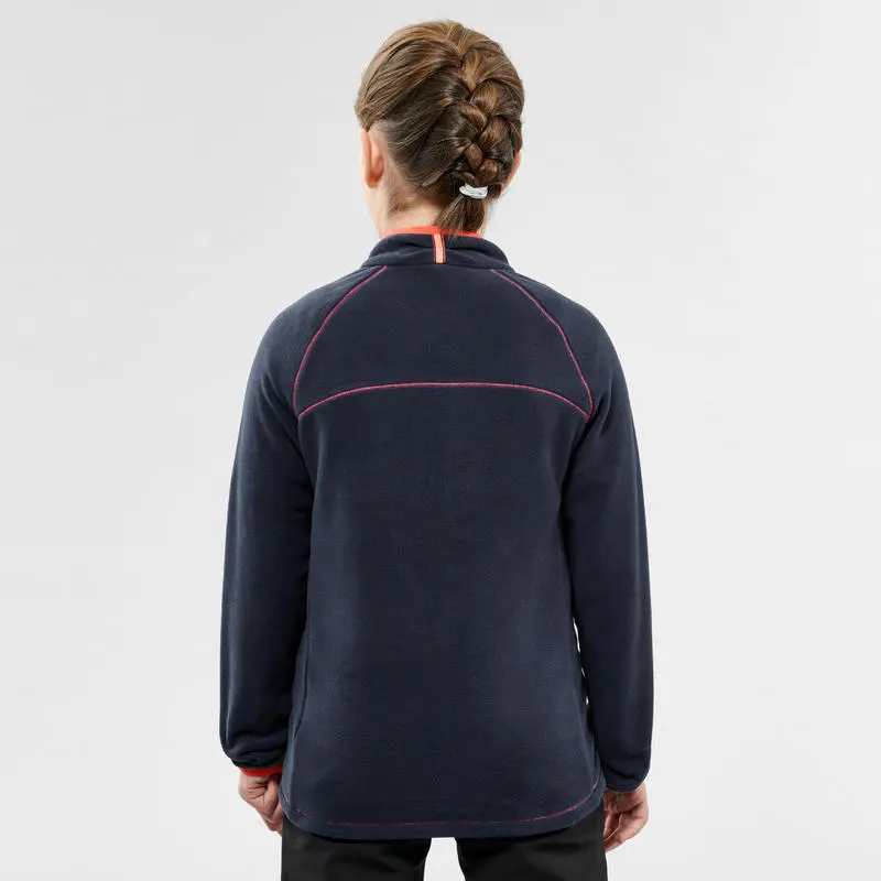 Promo Decathlon Maroc Veste Polaire Randonnée Enfant MH150 Bleu Marine 7-15 Ans QUECHUA 119Dhs au lieu de 139Dhs