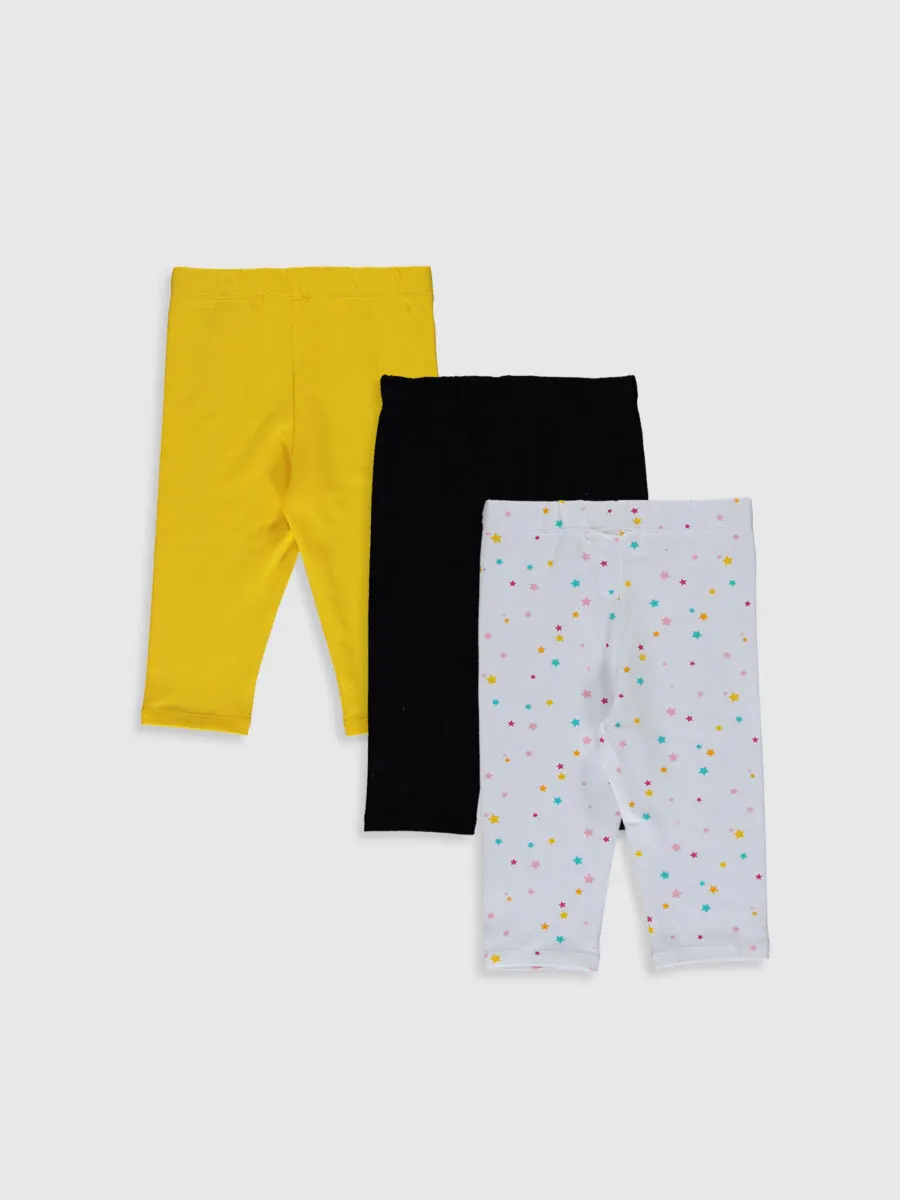 Soldes LC Waikiki Maroc Lot de 3 leggings en coton enfant fille 109Dhs au lieu de 149Dhs