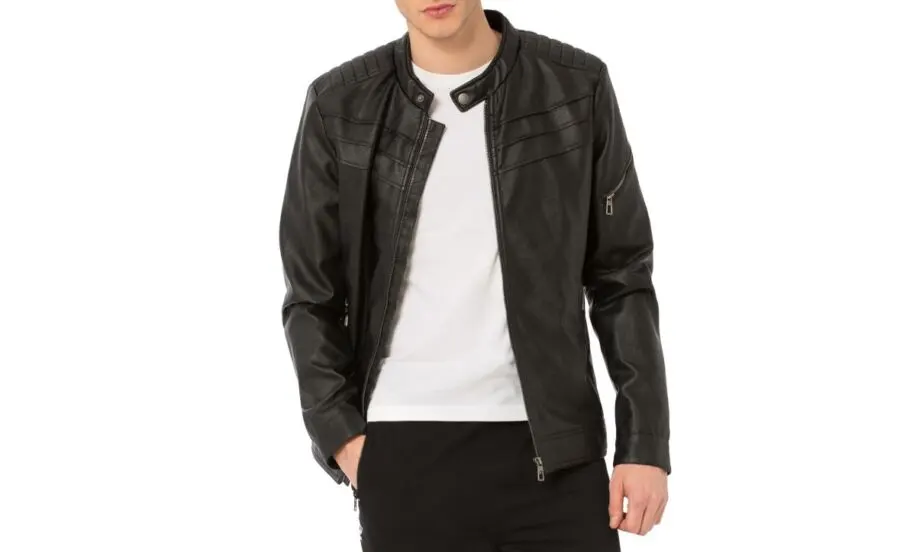 Soldes LC Waikiki Maroc Manteau court en faux cuir homme 129Dhs au lieu de 529Dhs