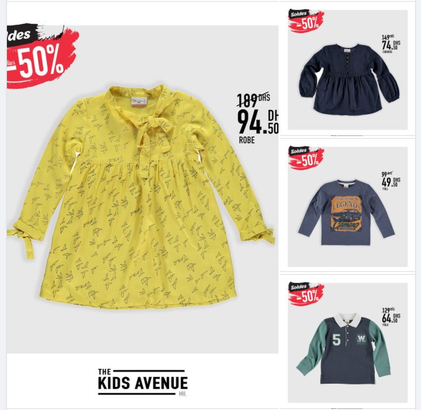 Soldes Kids Avenue à Mito Home -50% pour les enfants de 3mois à 16ans