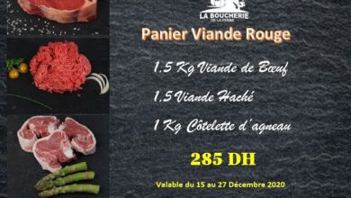 Promo Spécial Panier Viande rouge chez La Boucherie de la ferme 285Dhs au lieu de 325Dhs