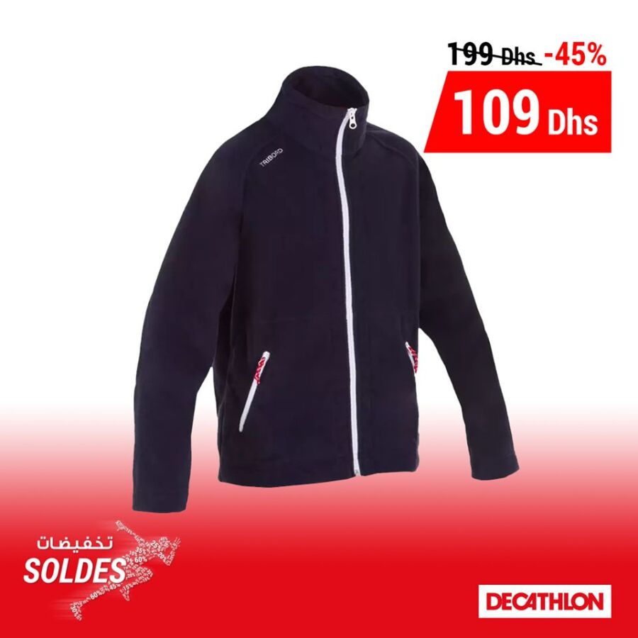 Soldes LC Waikiki Maroc Polaire Voile Enfant 100 Bleu Foncé TRIBORD 109Dhs au lieu de 199Dhs