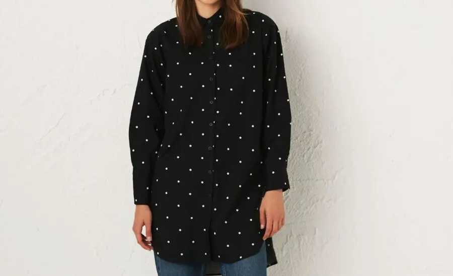 Soldes LC Waikiki Maroc Tunique surdimensionnée en popeline 109Dhs au lieu de 199Dhs