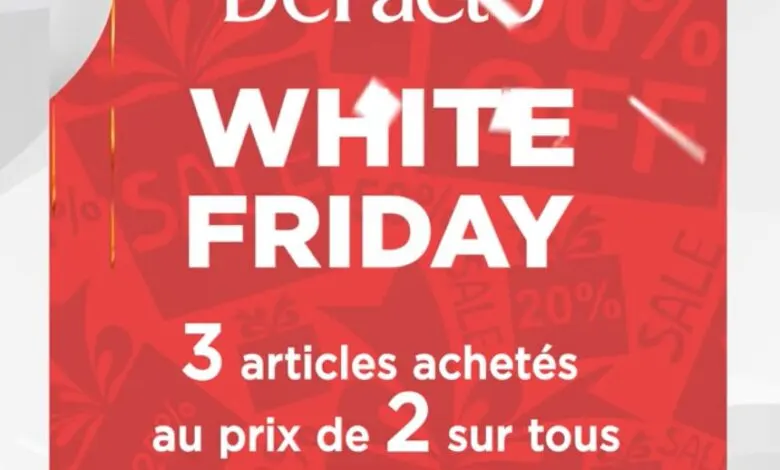 White Friday Defacto Maroc 3 articles acheté au prix de 2 pour tous les produits