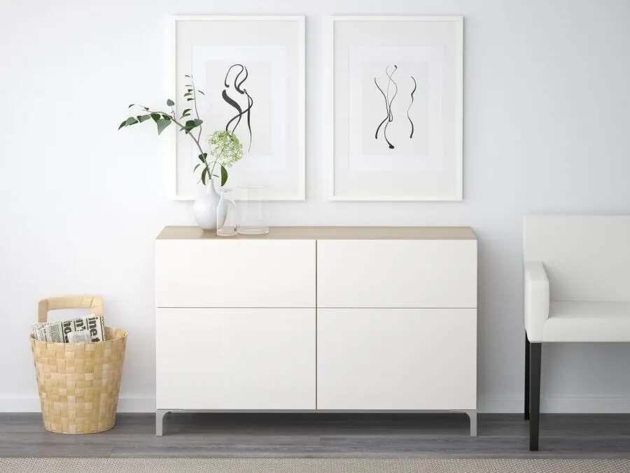 Soldes Ikea Maroc Combi rgt portes/tiroirs effet chêne BESTÅ 3050Dhs au lieu de 3250Dhs