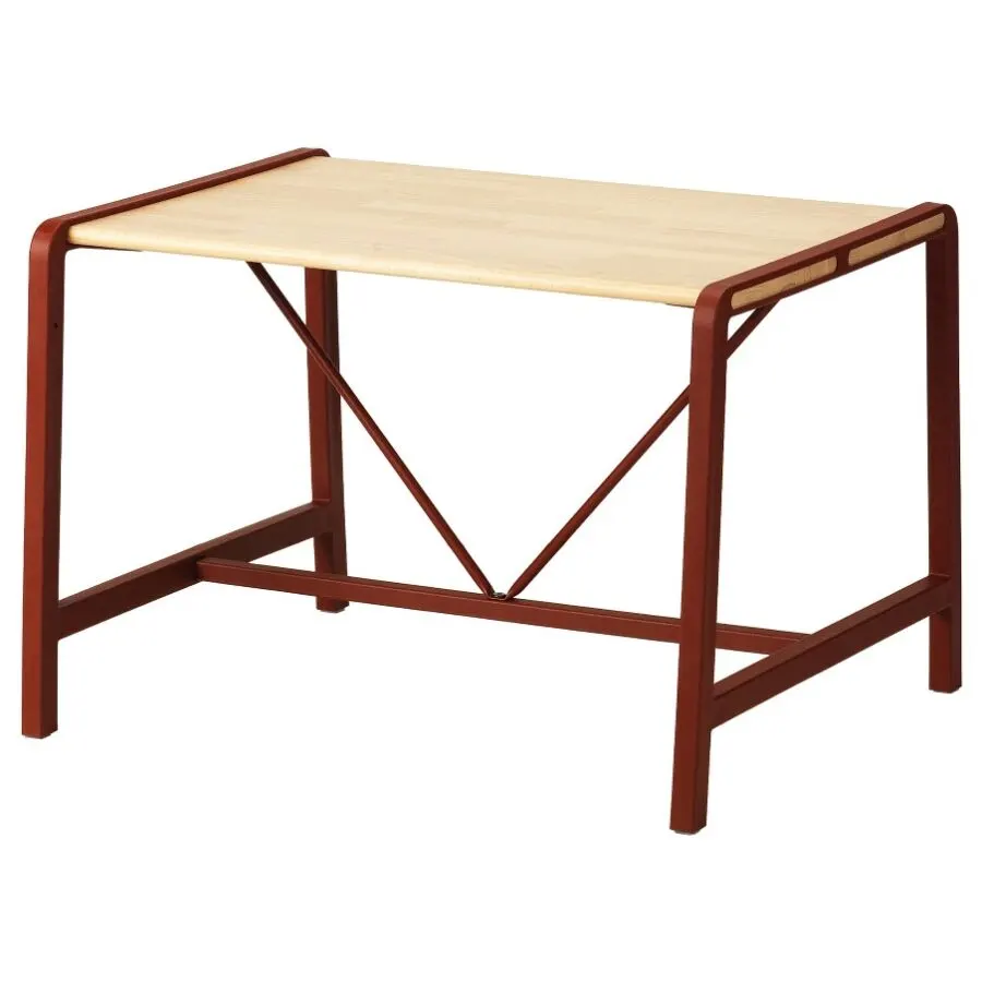 Soldes Ikea Maroc Table enfant hêtre/rouge foncé YPPERLIG 599Dhs au lieu de 850Dhs