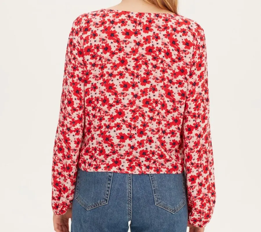 Soldes LC Waikiki Maroc Chemisier en viscose à motifs floraux 69Dhs au lieu de 159Dhs