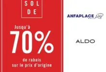 Soldes Jusqu'à -70% sur le prix original chez ALDO Maroc à ANFAPLACE Casablanca