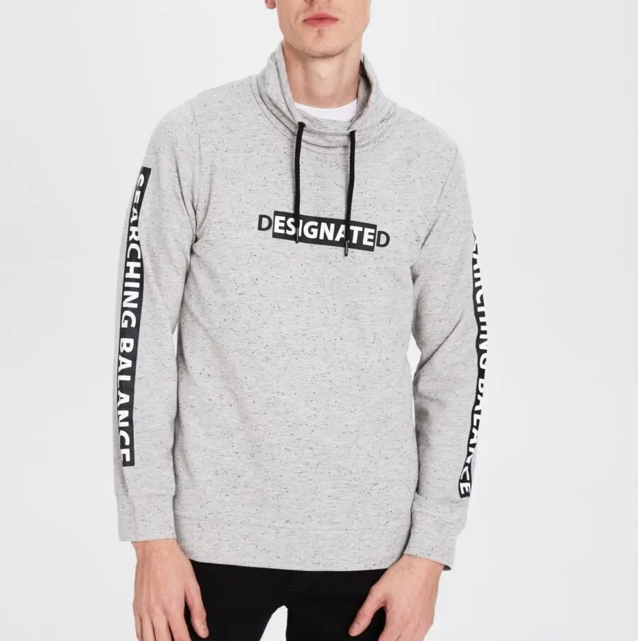 Soldes LC Waikiki Maroc Sweatshirt imprimé manches longues à col entonnoir 109Dhs au lieu de 209Dhs