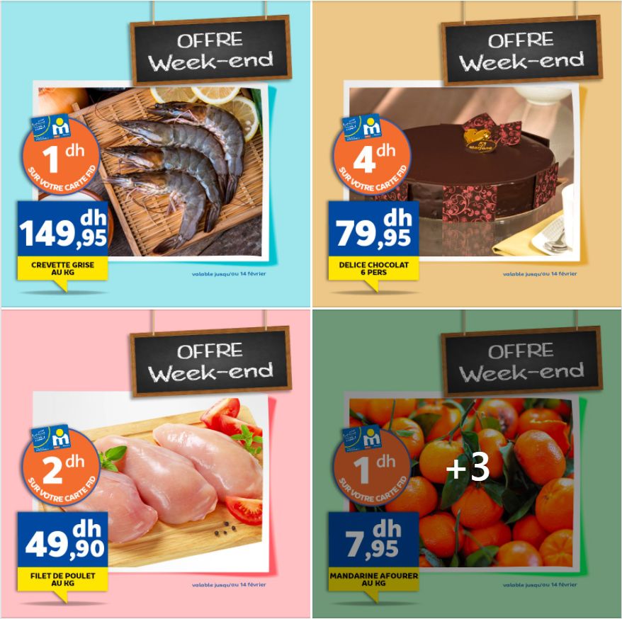 Offres du Week-end chez Marjane Valable du 11 au 14 Février 2021