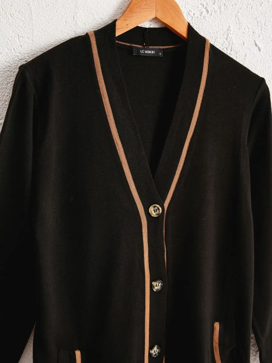 Soldes LC Waikiki Maroc Cardigan en tricot avec poche pour femme 109Dhs au lieu de 199Dhs