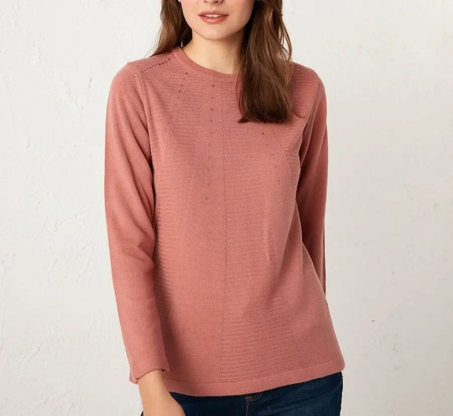 Soldes LC Waikiki Maroc Pull en tricot avec imprimé appliqué femme 79Dhs au lieu de 119Dhs