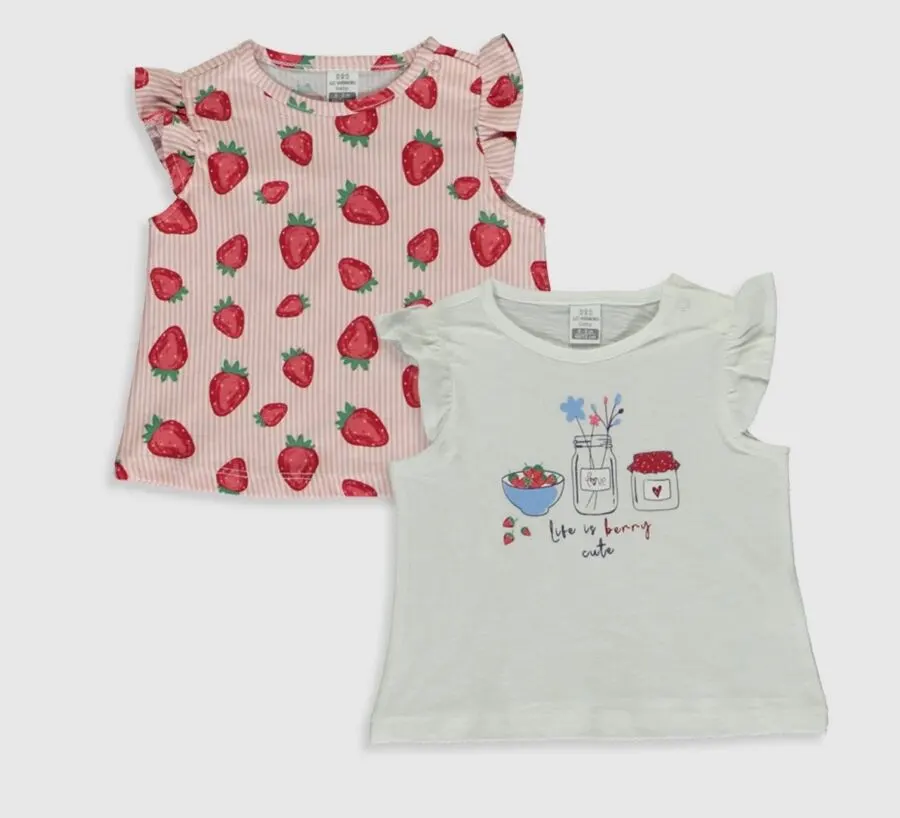 Soldes LC Waikiki Maroc 2 T-shirts bébé fille 59Dhs au lieu de 79Dhs