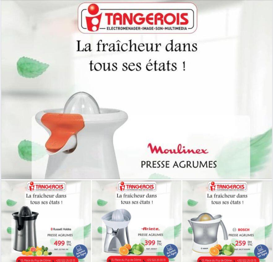 Offres fraîcheur dans tous ses états chez Tangerois Spécial presses agrumes