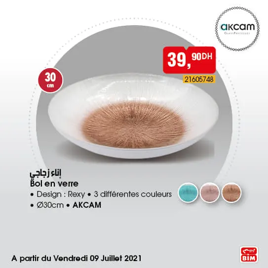 Catalogue Bim Maroc Spécial Art de table en verre du vendredi 9 juillet 2021