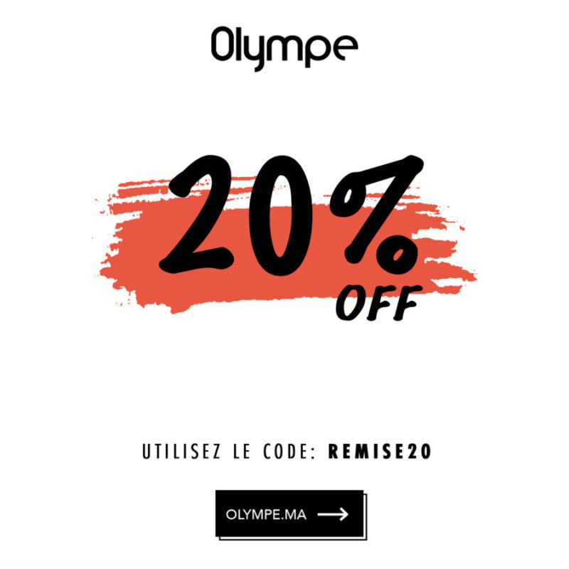 Offre Flash en ligne Olympe Store 20% off dur toute la nouvelle collection