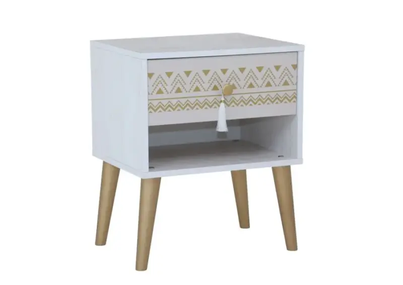 Prix spécial Kitea Chevet ELYSIA Gris Clair 490Dhs au lieu de 990Dhs