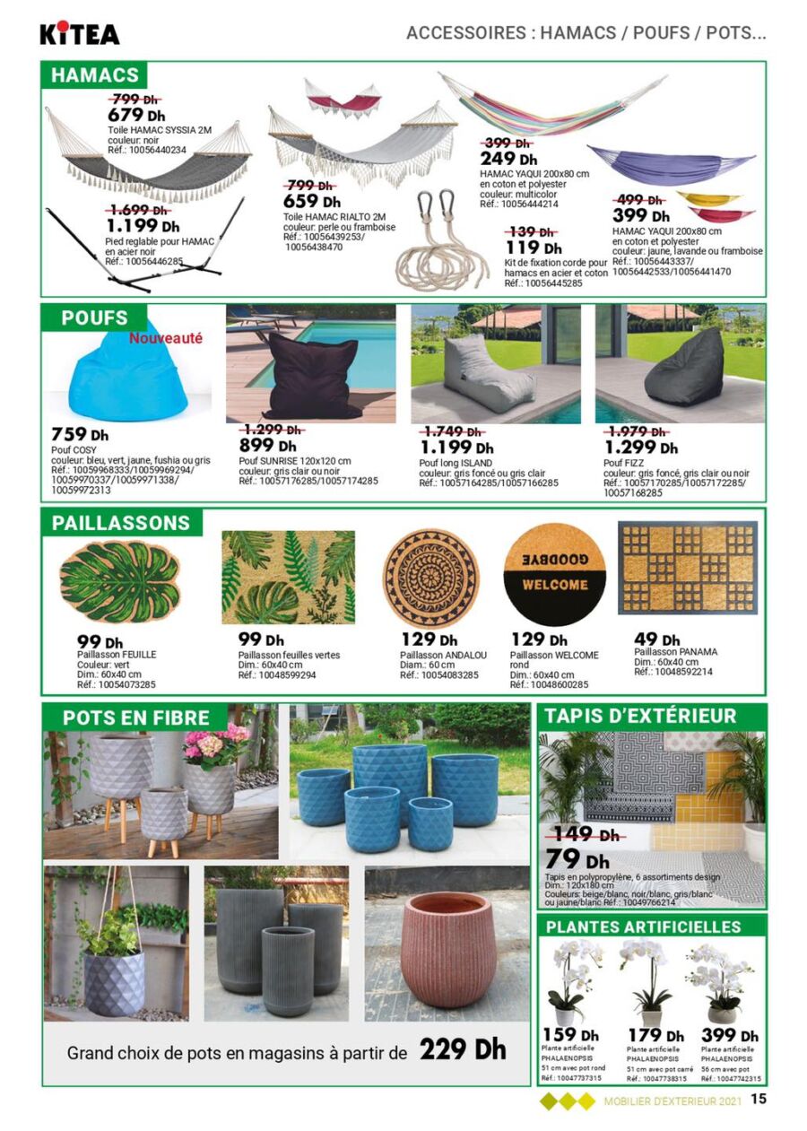Catalogue Kitea Nouvelle collection Mobilier d'extérieur valable jusqu'au 31 août 2021