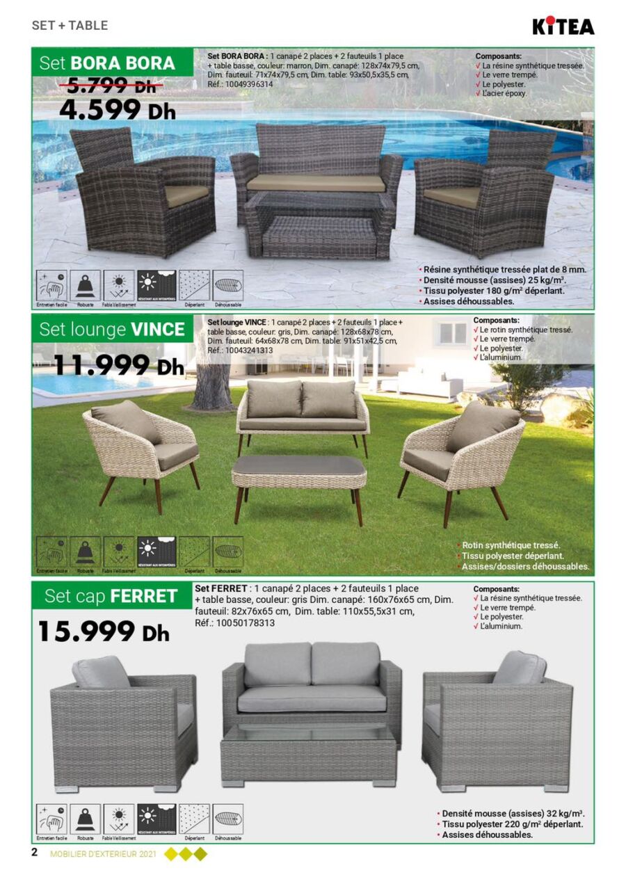 Catalogue Kitea Nouvelle collection Mobilier d'extérieur valable jusqu'au 31 août 2021