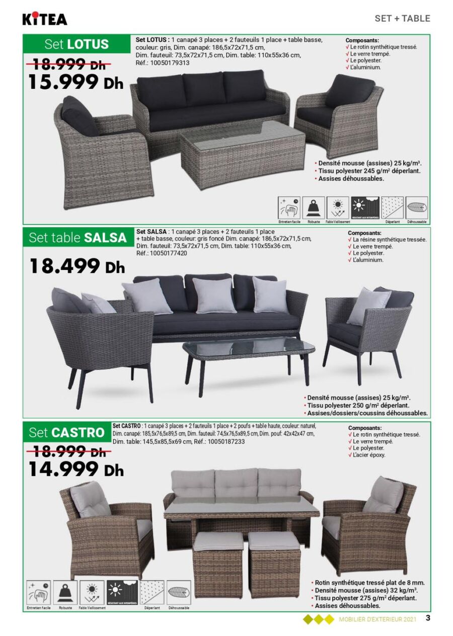 Catalogue Kitea Nouvelle collection Mobilier d'extérieur valable jusqu'au 31 août 2021