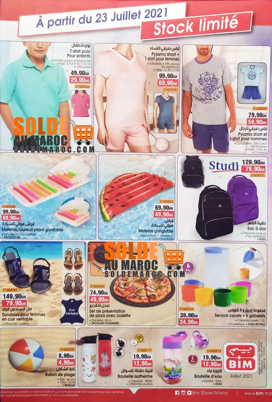 Catalogue Bim des régions* à Casablanca du Vendredi 23 juillet 2021