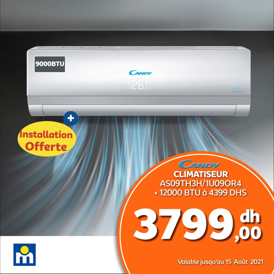 Offres d'été chez Marjane Ventilateurs et climatiseurs valables dans différents modèles