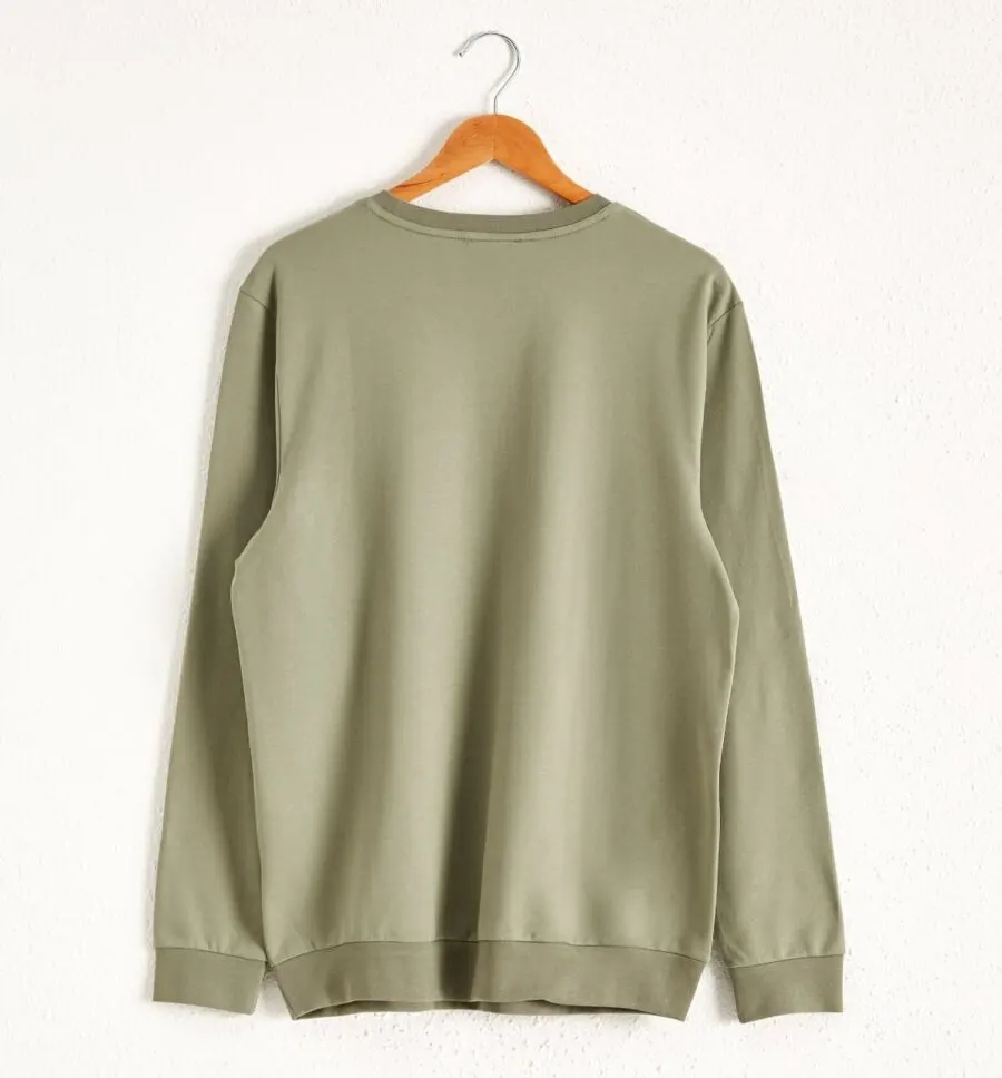 Soldes LC Waikiki Maroc Sweatshirt imprimé à col ras du cou homme 69Dhs au lieu de 149Dhs