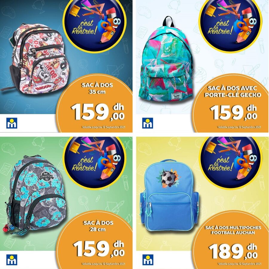 Offres de la rentrée Scolaire chez Marjane valable jusqu'au 12 septembre 2021