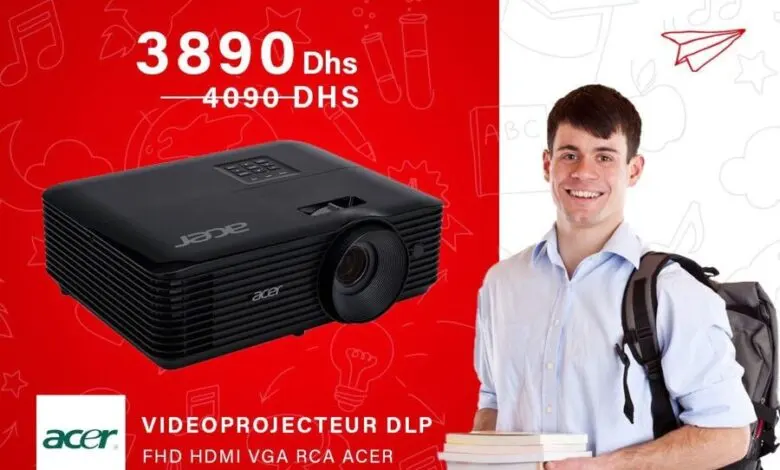 Soldes Tangerois Electro Vidéoprojecteur ACER FHD 3890Dhs au lieu de 4090Dhs
