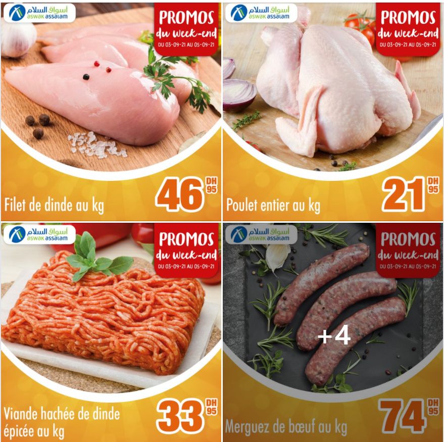 Offres du Week-end chez Aswak Assalam valable jusqu'au 5 septembre 2021