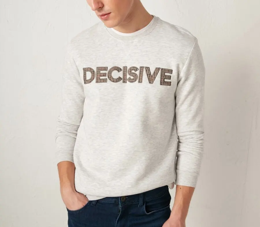 Soldes LC Waikiki Maroc Sweatshirt épais imprimé à col ras du cou pour homme 89Dhs au lieu de 169Dhs
