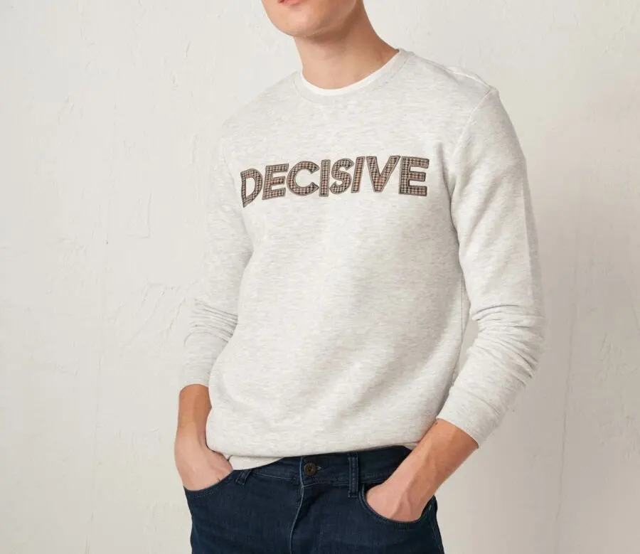 Soldes LC Waikiki Maroc Sweatshirt épais imprimé à col ras du cou pour homme 89Dhs au lieu de 169Dhs