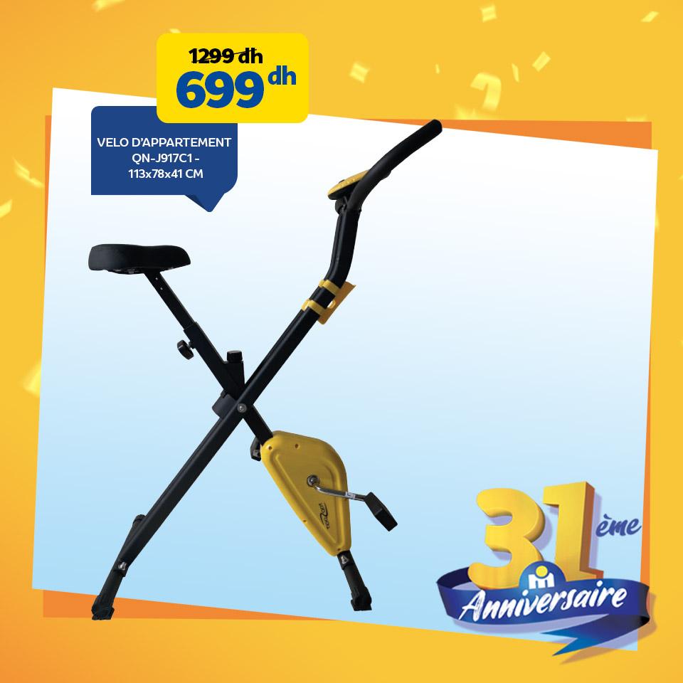 Vente Flash Marjane Aujourd'hui seulement Vélo d'appartement 699Dhs au lieu de 1299Dhs