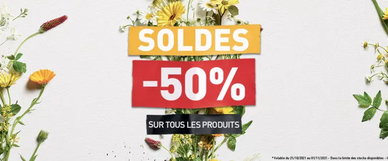 Soldes -50% chez Yves Rocher Maroc sur tous les produits valable jusqu'au 1 novembre 2021