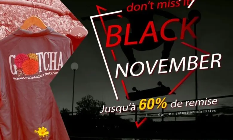 Black Novembre Chez Gotcha Maroc réductions allant jusqu'à -60%