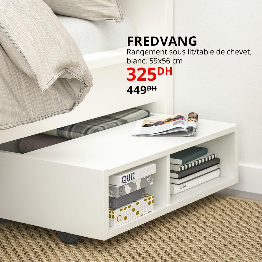 Soldes Ikea Maroc Rangement sout lit FREDVANG 325Dhs au lieu de 449Dhs