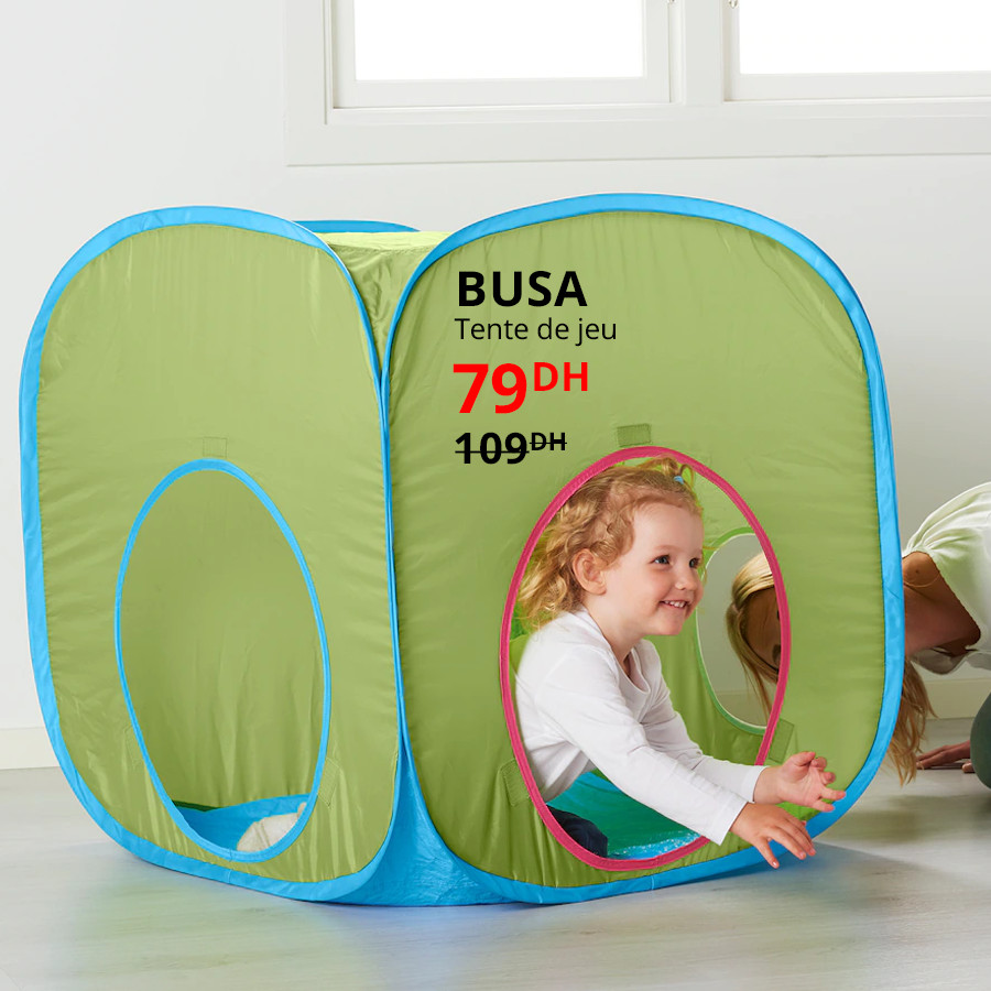 Soldes Ikea Maroc Tente de jeux pour enfant BUSA 79Dhs au lieu de 109Dhs