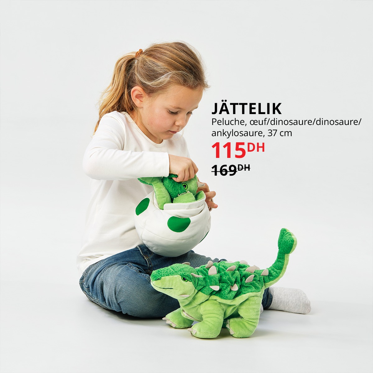 Soldes Ikea Maroc Peluche œuf dinosaure JATTELIK 115Dhs au lieu de 169Dhs
