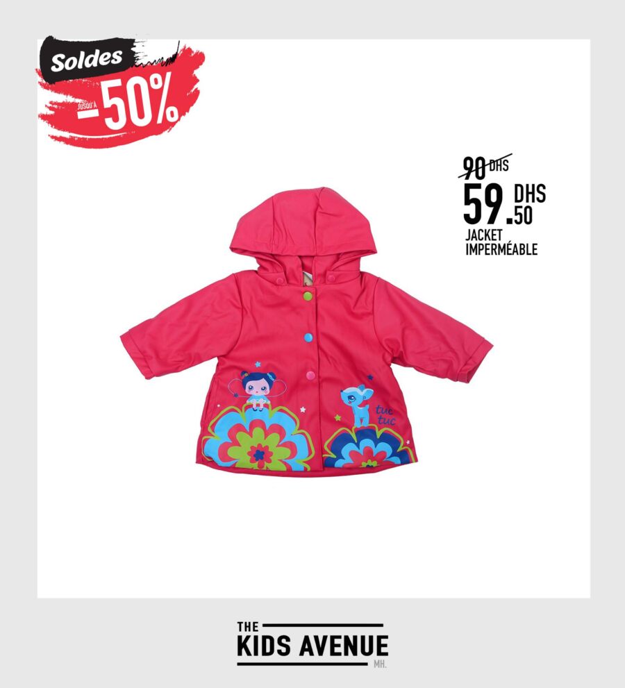 Soldes Kids Avenue MH Jacket imperméable 59.5Dhs au lieu de 90Dhs
