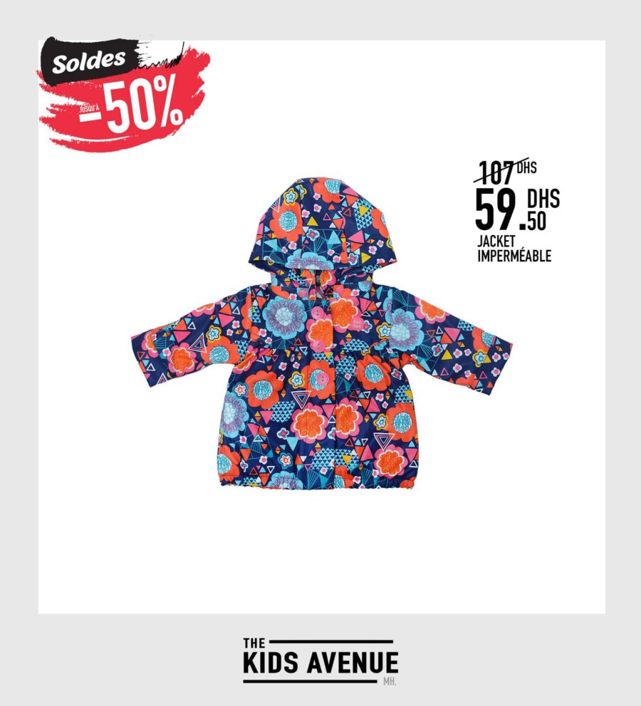 Soldes Kids Avenue MH Jacket imperméable 59.5Dhs au lieu de 107Dhs