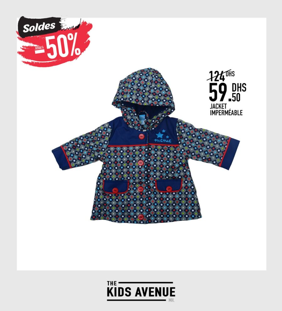 Soldes Kids Avenue MH Jacket imperméable 59.5Dhs au lieu de 124Dhs