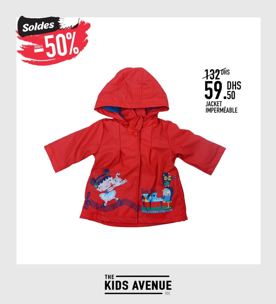 Soldes Kids Avenue MH Jacket imperméable 59.5Dhs au lieu de 132Dhs