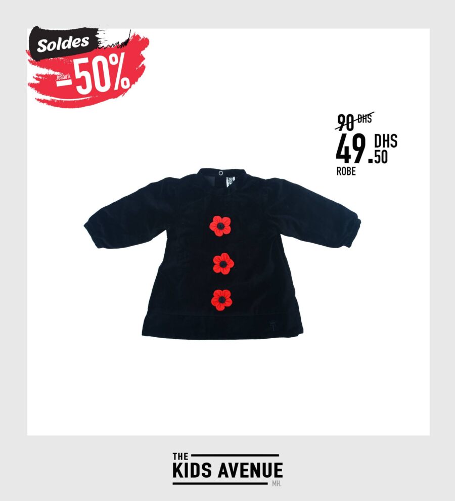Soldes Kids Avenue MH Robe pour fille 49.5Dhs au lieu de 90Dhs