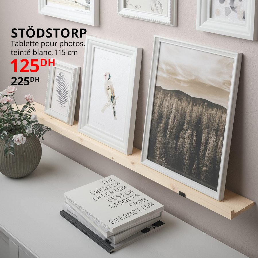 Soldes Ikea Maroc Tablette pour photos STODSTORP 125Dhs au lieu de 225Dhs